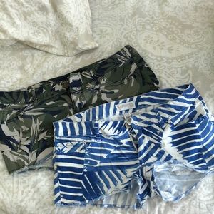 2 pairs! Express cut off shorts size 6 and 4
